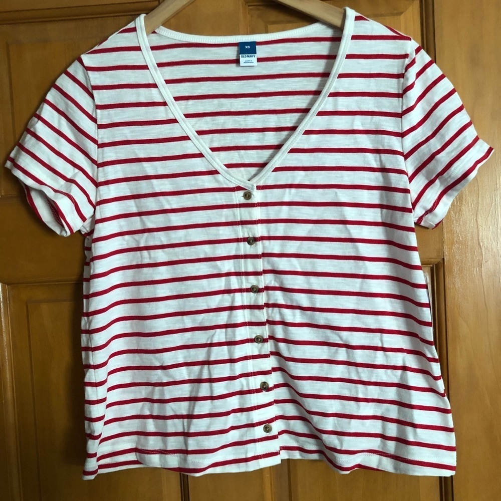 Old navy red and white shirt NWT